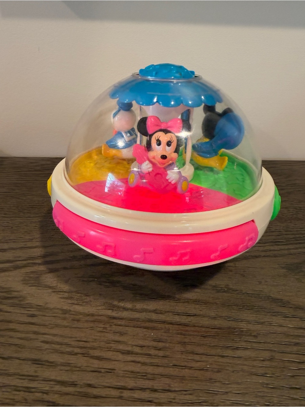 Disney Baby Roly Poly Musical Light Up Ball Toy Baby Mickey Minnie Donald